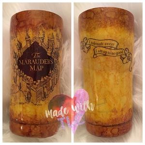 For the Harry Potter fan! A Marauders Map tumbler!